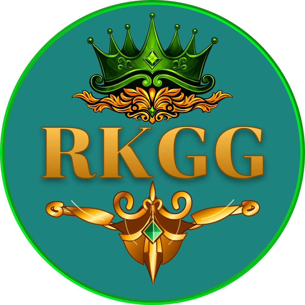 Hostes kasino elegan berdiri di depan roda roulette bercahaya dengan chip yang beterbangan mewakili pengalaman kasino online premium RKGG untuk pemain Indonesia